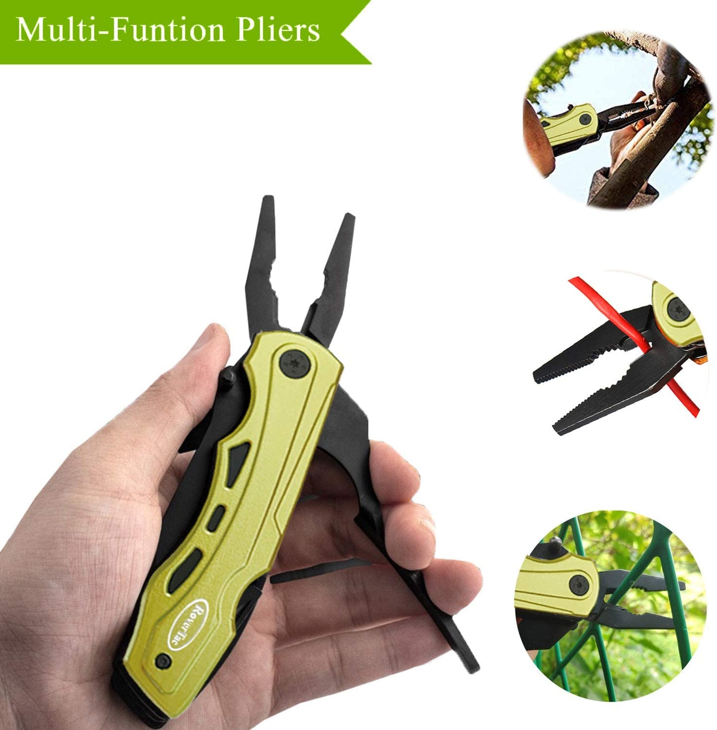 RoverTac Pocket Multitool Knife for Men's Gifts, Gifts for Men Him Husband Boyfriend, Men's Gifts for Birthday Christmas Father's Day, Stocking Stuffers for Men, Cool Tools Gadgets Gifts for Men