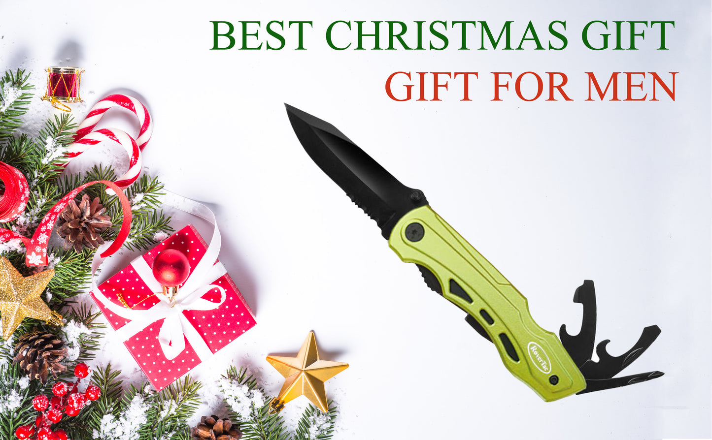 RoverTac Pocket Multitool Knife for Men's Gifts, Gifts for Men Him Husband Boyfriend, Men's Gifts for Birthday Christmas Father's Day, Stocking Stuffers for Men, Cool Tools Gadgets Gifts for Men